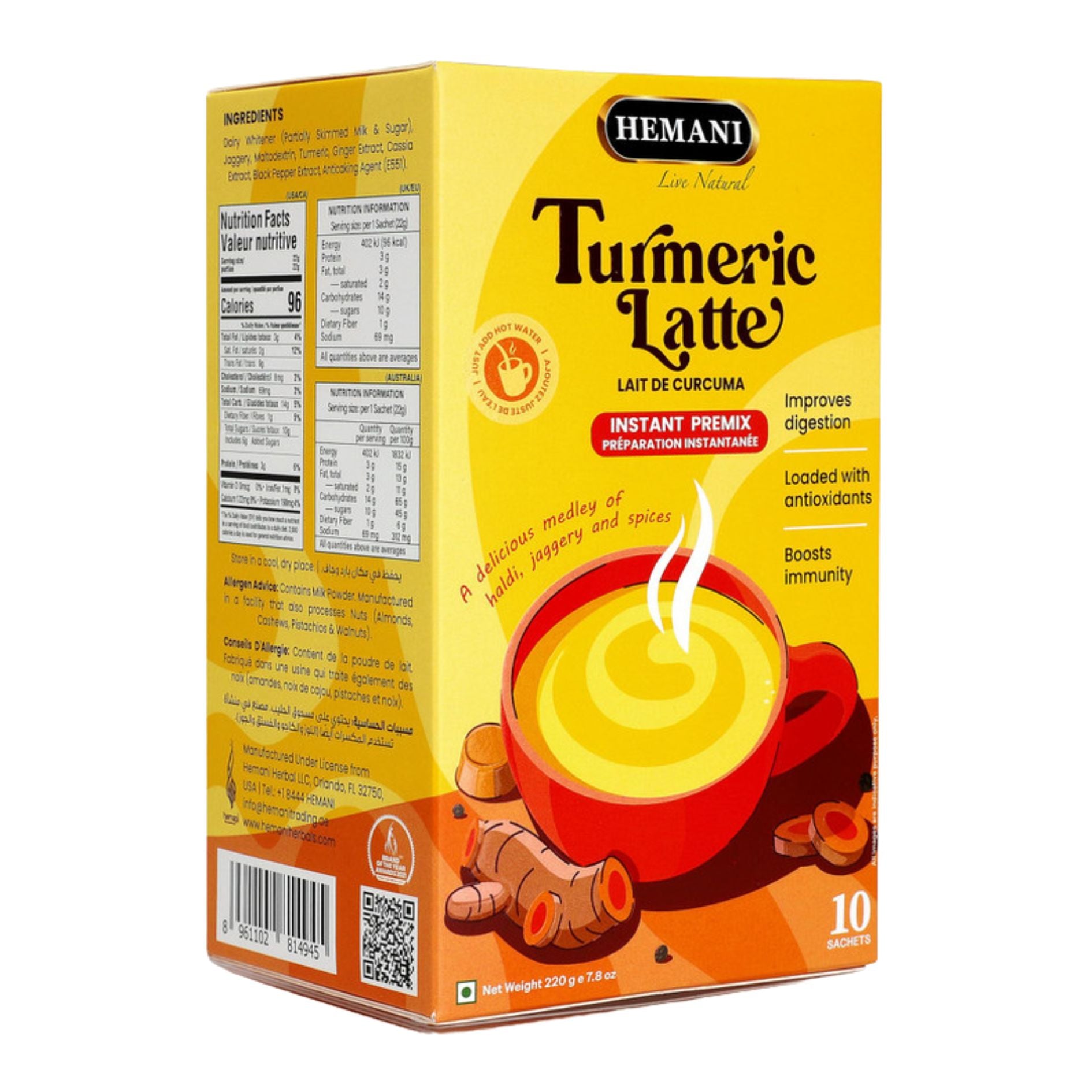 Qumësht Turmeriku (10 bustina)